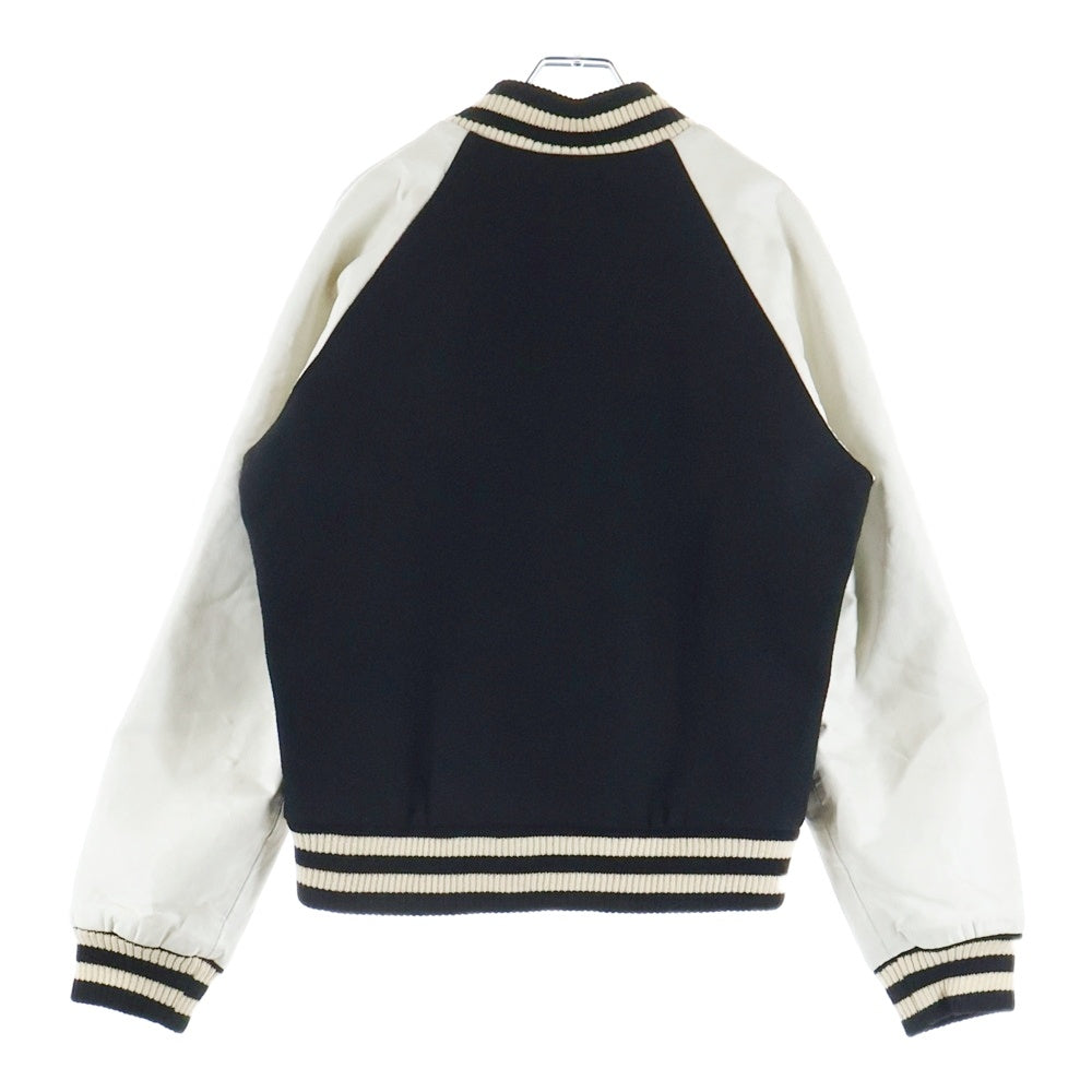 RAF SIMONS(ラフシモンズ) 02AW Virginia Creeper期 Versity Jacket バーシティジャケット スタジャン ブラック×ホワイト