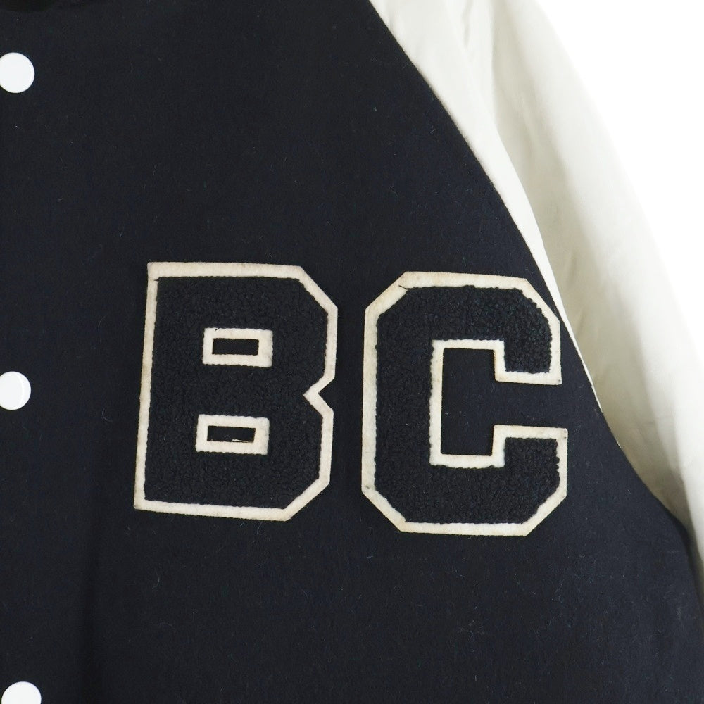 RAF SIMONS(ラフシモンズ) 02AW Virginia Creeper期 Versity Jacket バーシティジャケット スタジャン ブラック×ホワイト