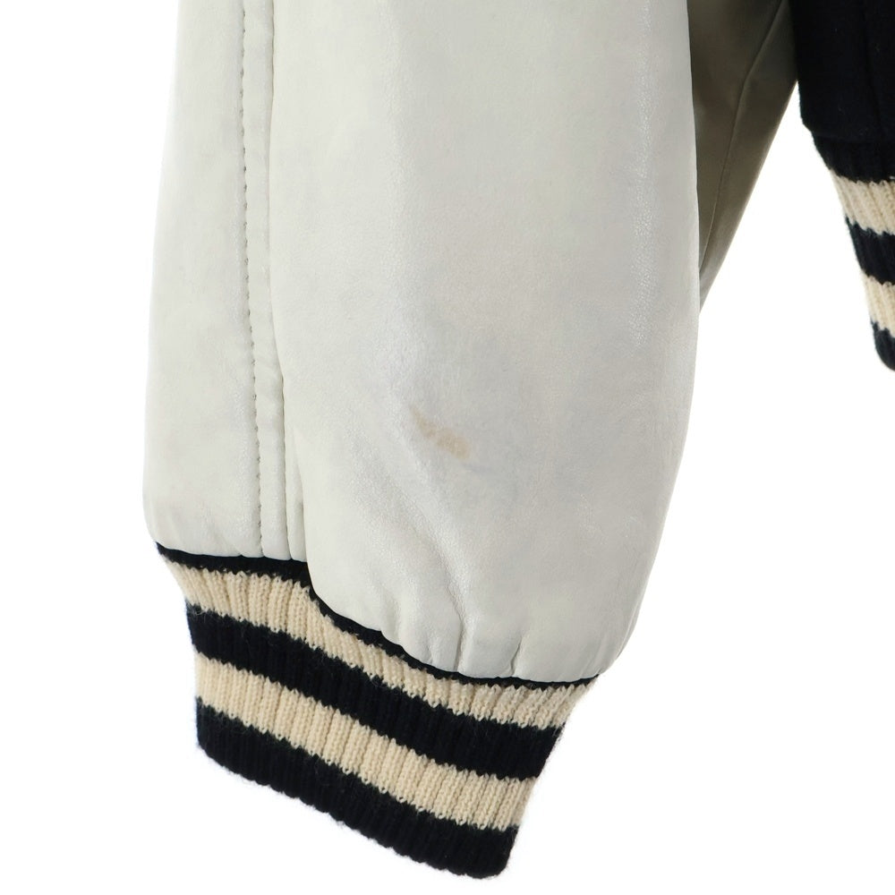 RAF SIMONS(ラフシモンズ) 02AW Virginia Creeper期 Versity Jacket バーシティジャケット スタジャン ブラック×ホワイト