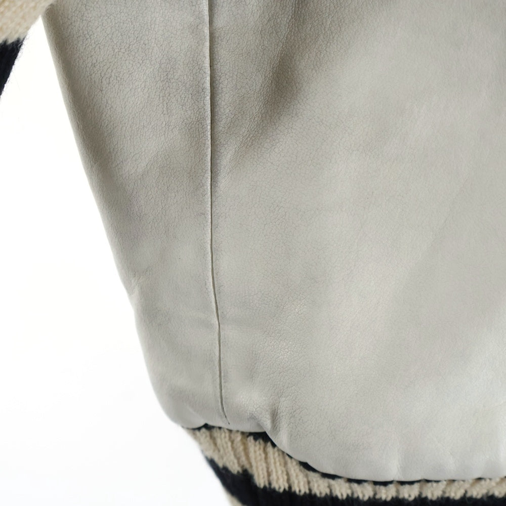 RAF SIMONS(ラフシモンズ) 02AW Virginia Creeper期 Versity Jacket バーシティジャケット スタジャン ブラック×ホワイト