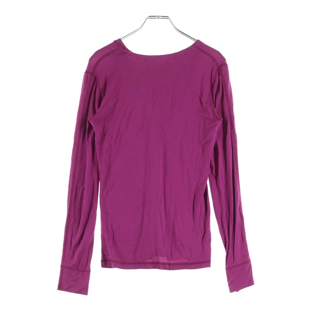 Maison Margiela(メゾンマルジェラ) 06AW ここのえ期 インサイドアウトデザイン Vネックカットソー 長袖Tシャツ ピンク 00959/0062 レディース