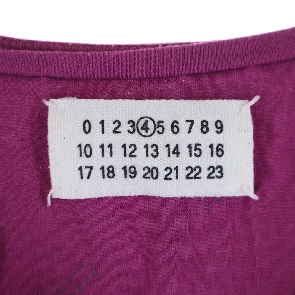 Maison Margiela(メゾンマルジェラ) 06AW ここのえ期 インサイドアウトデザイン Vネックカットソー 長袖Tシャツ ピンク 00959/0062 レディース