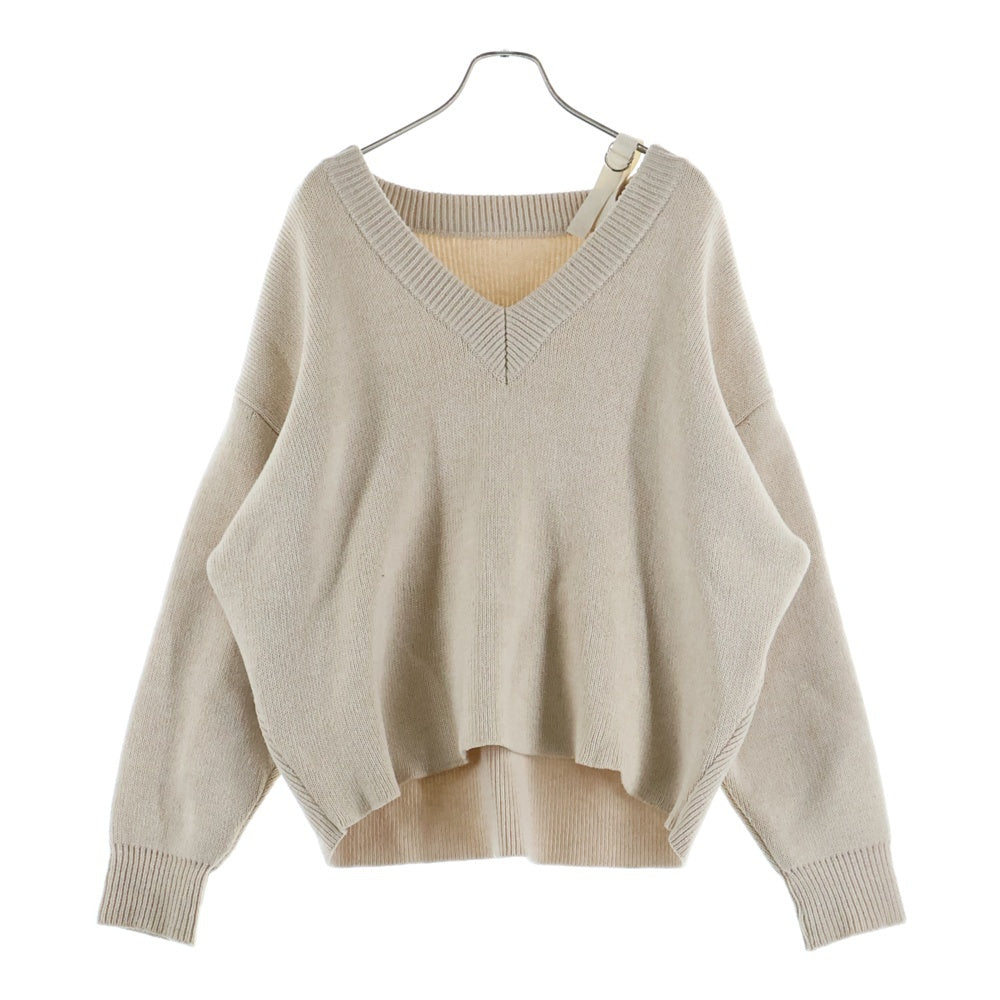 JACQUEMUS(ジャックムス) 23AW アシンメトリー Vネックニット ベージュ 236KN150-2116-130