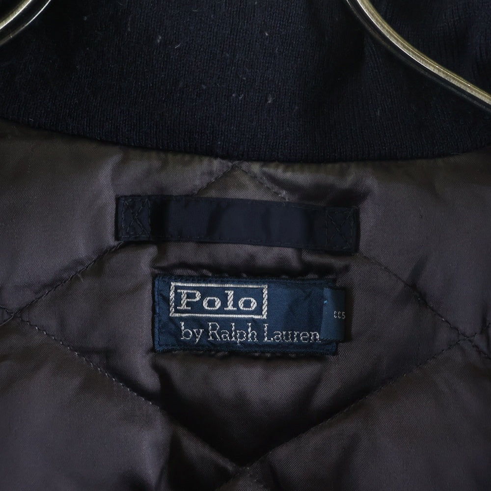 POLO RALPH LAUREN(ポロラルフローレン) 90ー00s Down Jacket ナイロン ジップアップ ダウン ジャケット ネイビー