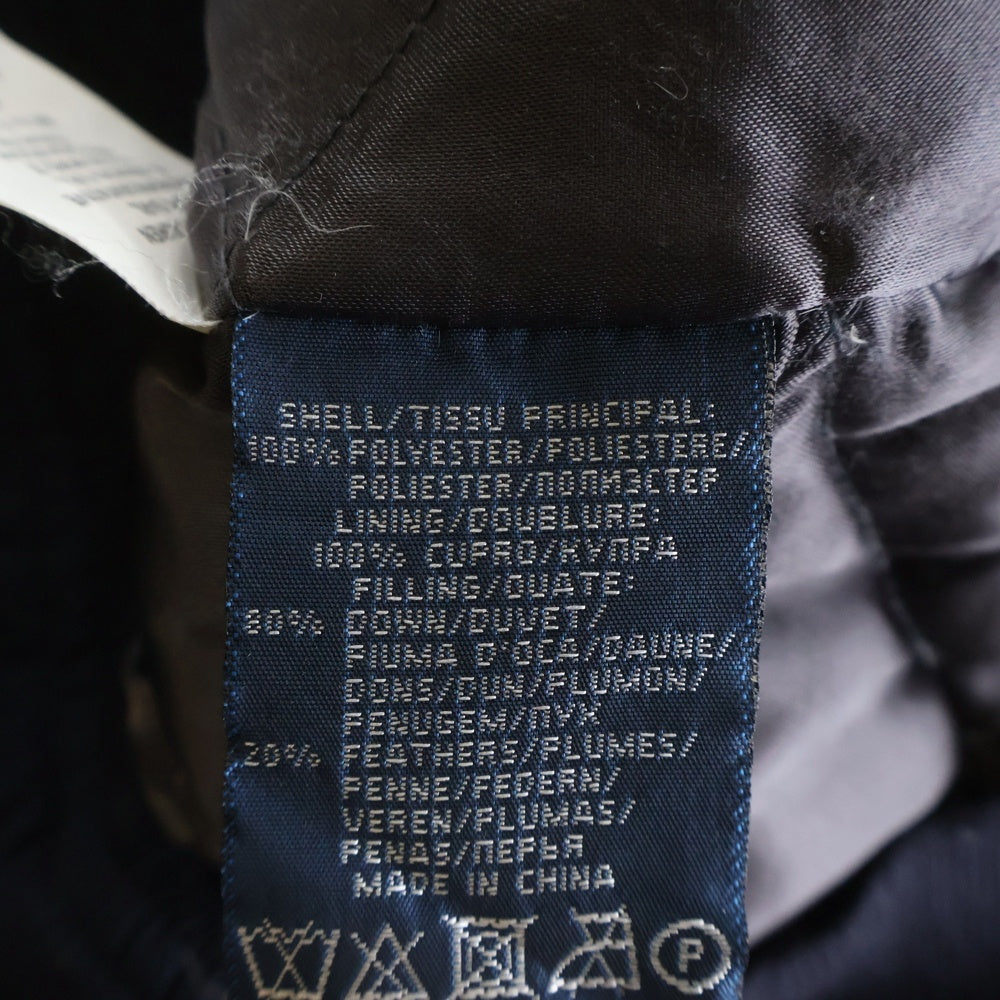 POLO RALPH LAUREN(ポロラルフローレン) 90ー00s Down Jacket ナイロン ジップアップ ダウン ジャケット ネイビー