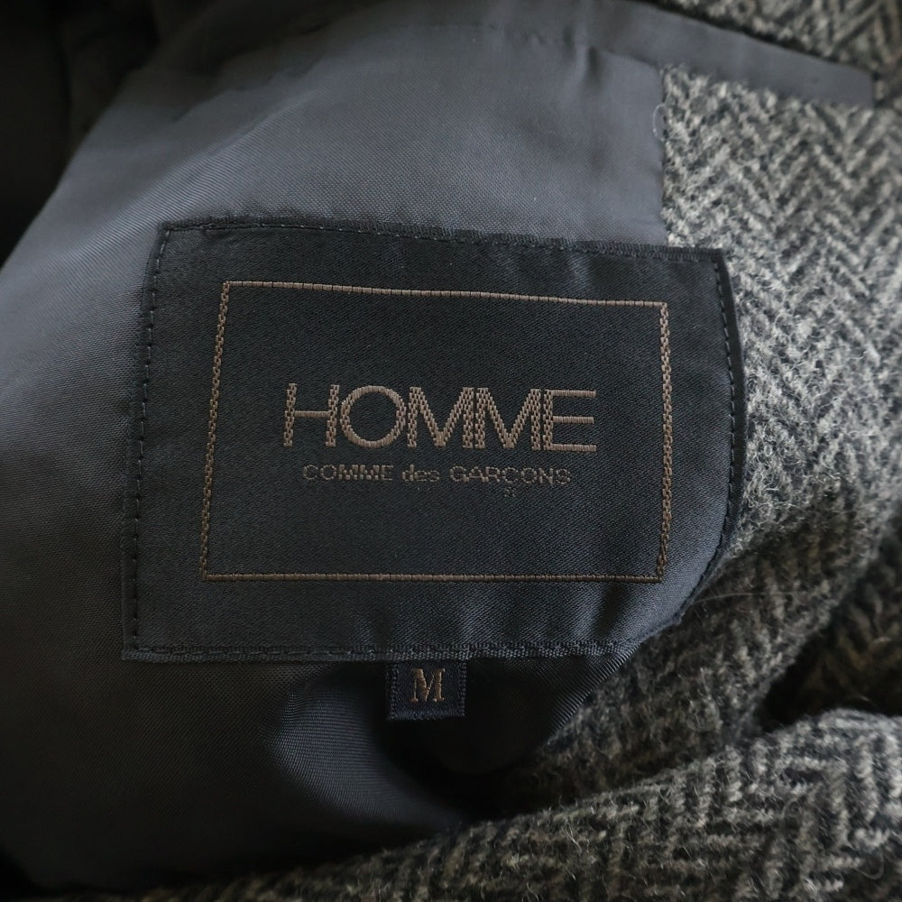 COMME des GARCONS HOMME(コムデギャルソンオム) 80s Archive Chesterfield Coat HC-080150 デカオム ヘリンボーン コート グレー