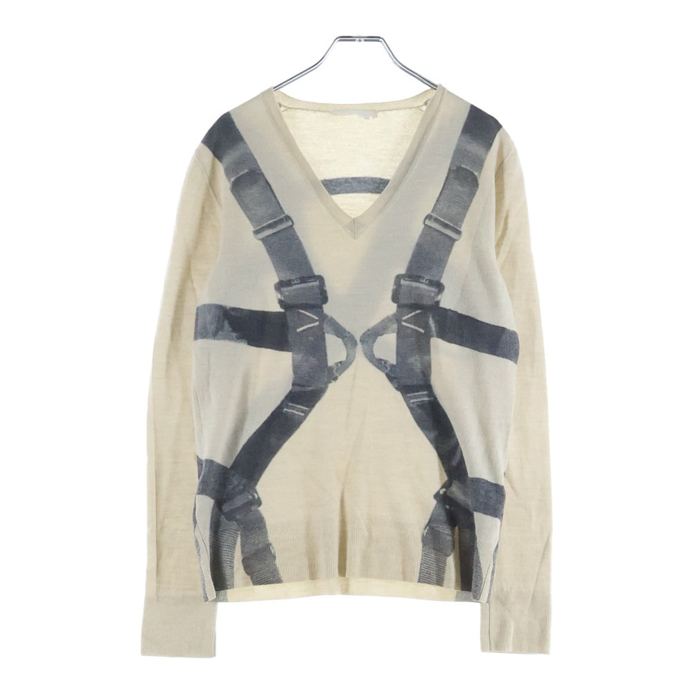 Alexander McQueen(アレキサンダーマックイーン) MADE IN ITARY イタリア製 ベルトデザイン ニットセーター ウール ホワイト 261698 Q1ADZ レディース