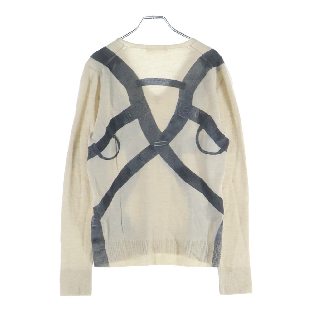 Alexander McQueen(アレキサンダーマックイーン) MADE IN ITARY イタリア製 ベルトデザイン ニットセーター ウール ホワイト 261698 Q1ADZ レディース