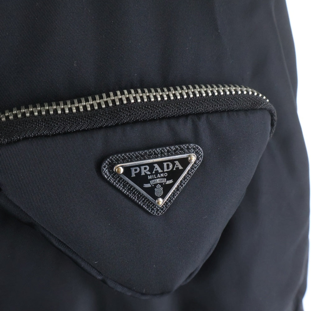 PRADA(プラダ) Re-Nylon トライアングルロゴプレート MA-1 ボンバージャケット ブラック SGB903 1WQ8