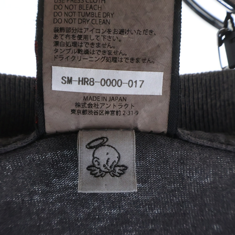 SAINT MICHAEL(セントマイケル) 25SS SS TEE DAMAGED SM-HR8-0000-017 両面プリント ダメージ加工 半袖Tシャツ ダークグレー