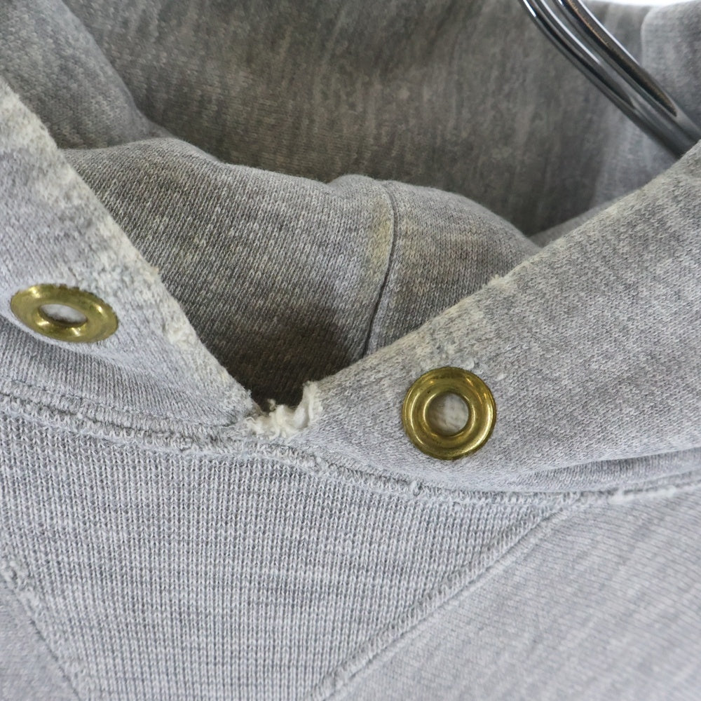 CHAMPION(チャンピオン) 80s REVERSE WEAVE USMA HOODIE リバースウィーブ トリコタグ 前期 フロント プリント パーカー グレー