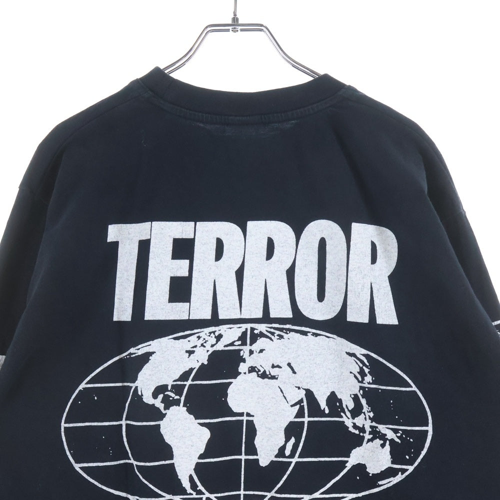 VINTAGE(ヴィンテージ) 90s TERROR DON ROCK S/L テラー ドンロック アームプリント 両面プリント ロンT 長袖カットソー ブラック