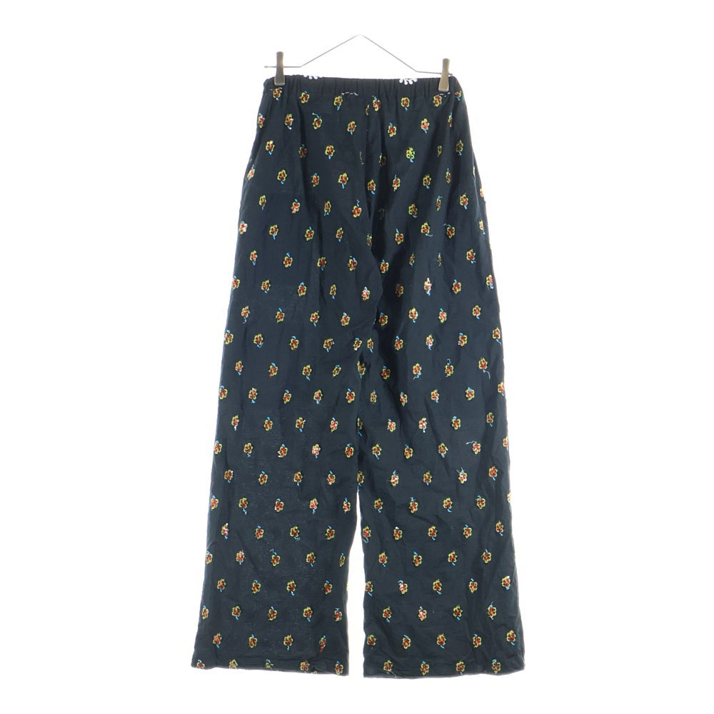 NO BRAND(ノーブランド) chopova lowena チョポヴァ ロウェナ AW2023 Fanlight Trousers スパンコール フローラル総柄パンツ ブラック レディース