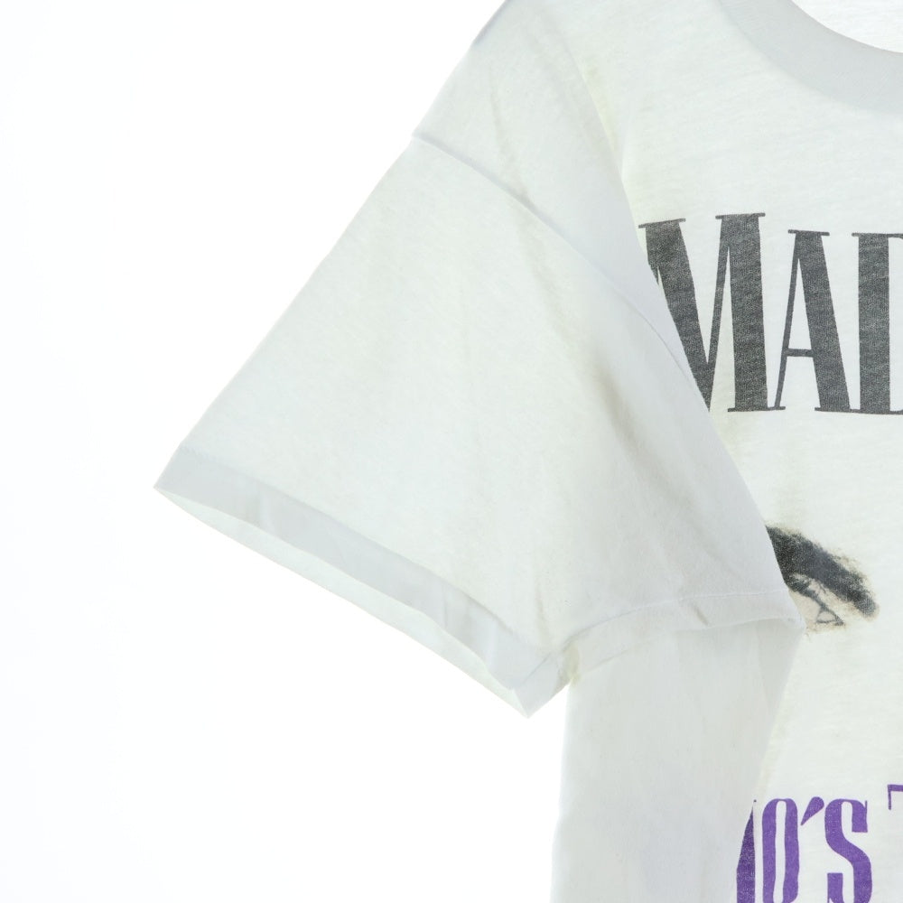 VINTAGE(ヴィンテージ) 80s Madonna Who's That Girl マドンナ フロントプリント Tシャツ 半袖カットソー ホワイト
