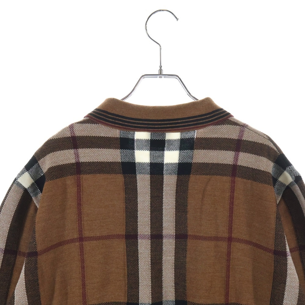 BURBERRY LONDON(バーバリーロンドン) MADE IN ITARY イタリア製 ポロシャツ ウール バーバリーチェック ブラウン 4563944