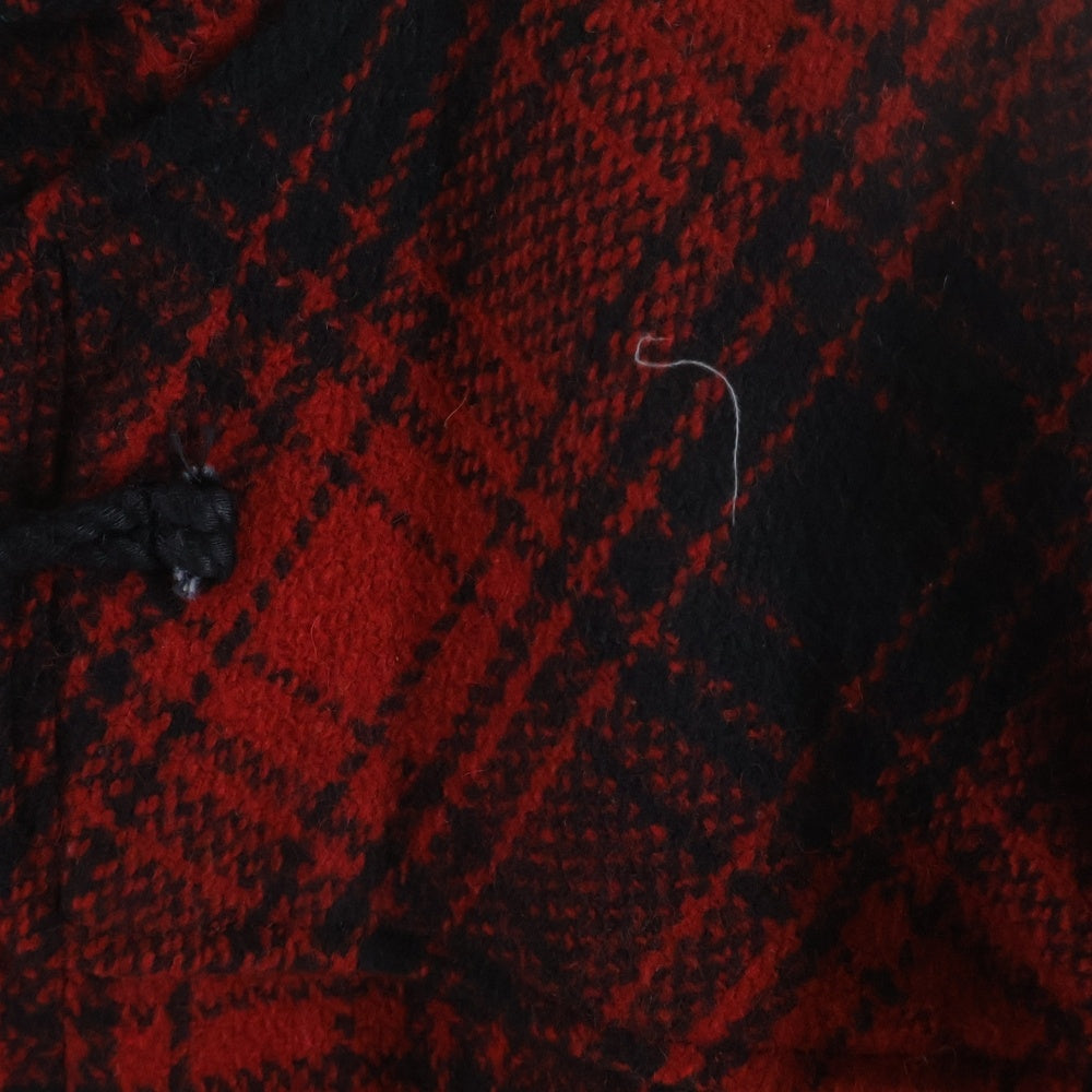 VINTAGE(ヴィンテージ) 90s DRY BONES ドライボーンズ 初期タグ ダッフルコート ウール チェック レッド×ブラック