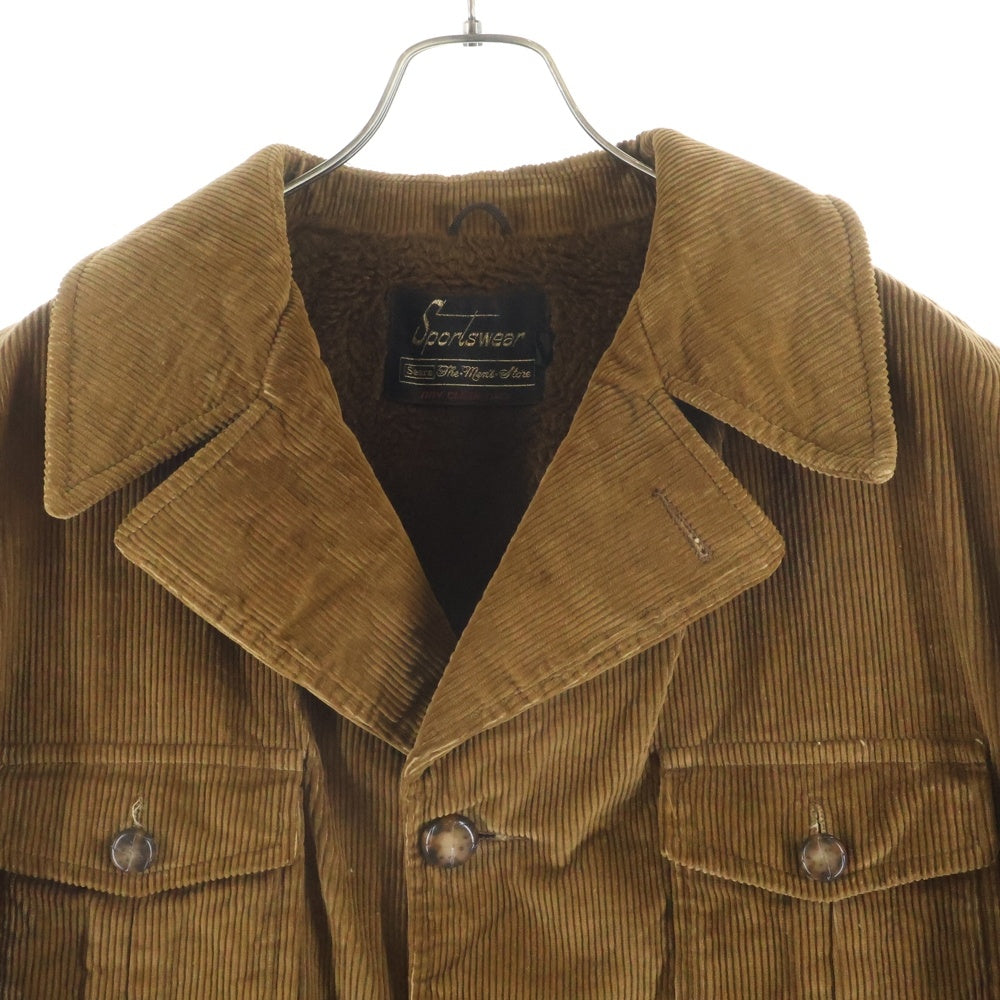 VINTAGE(ヴィンテージ) 70s SEARS シアーズ ランチコート コーデュロイ 裏ボア ブラウン