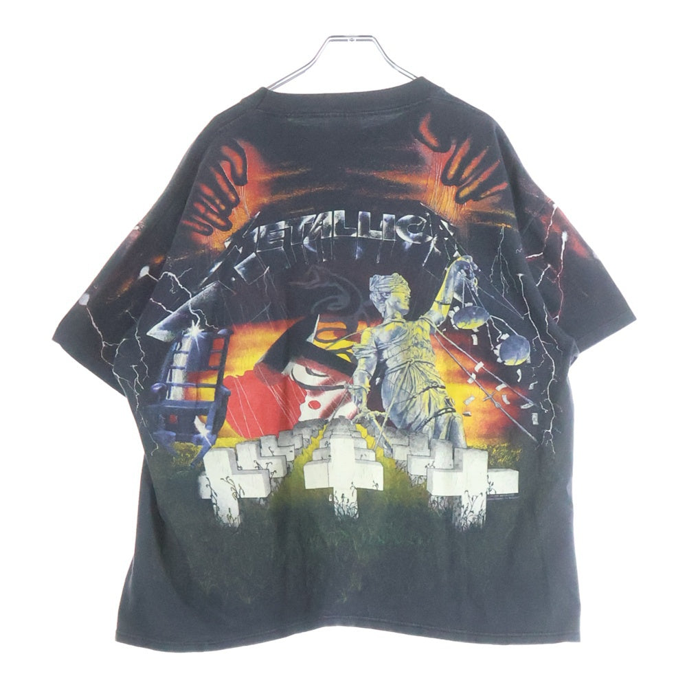 VINTAGE(ヴィンテージ) 90S METALLICA メタリカ AND JUSTICE FOR ALL 大判プリント バンドTシャツ 半袖Tシャツ カットソー ブラック