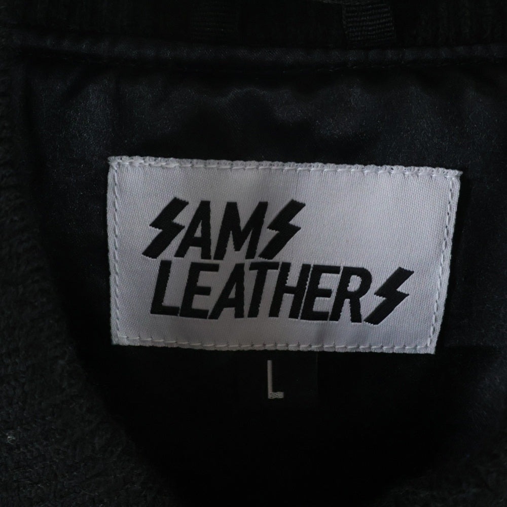 NO BRAND(ノーブランド) SAMS MOTORCYCLE LEATHER DERBY JACKET サムズモーターサイクル レザー ダービー ジャケット ブラック