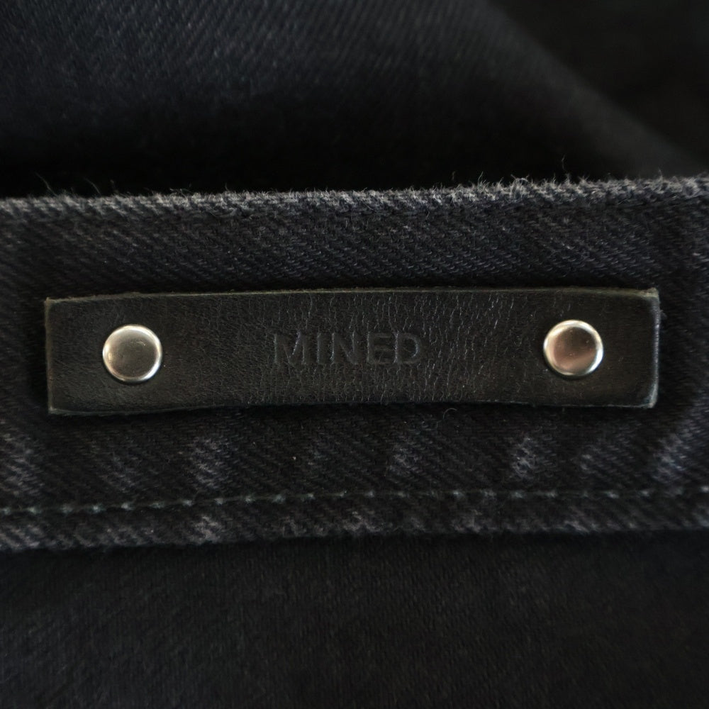 MINEDENIM(マインデニム) S.Slim STR スリム ボタンフライ ストレッチデニム パンツ ジーンズ ブラック