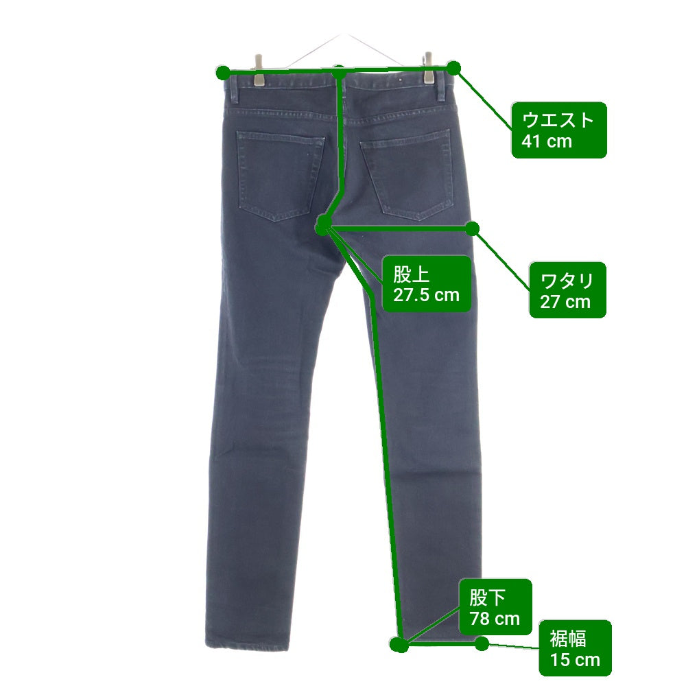 MINEDENIM(マインデニム) S.Slim STR スリム ボタンフライ ストレッチデニム パンツ ジーンズ ブラック