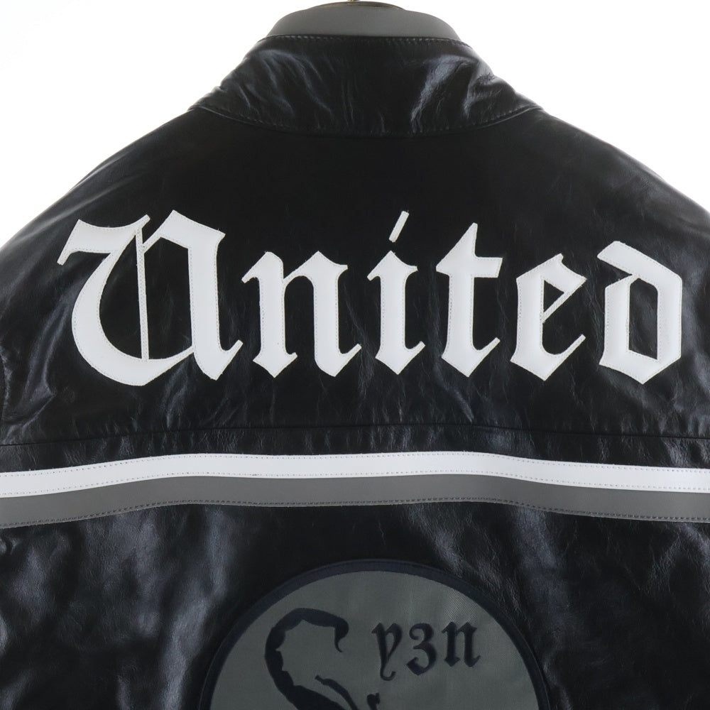 Y-3(ワイスリー) 25AW ×NEIGHBORHOOD LEATHER RACER JACKET ネイバーフッド レザー レーサー ジャケット ブラック KR1364