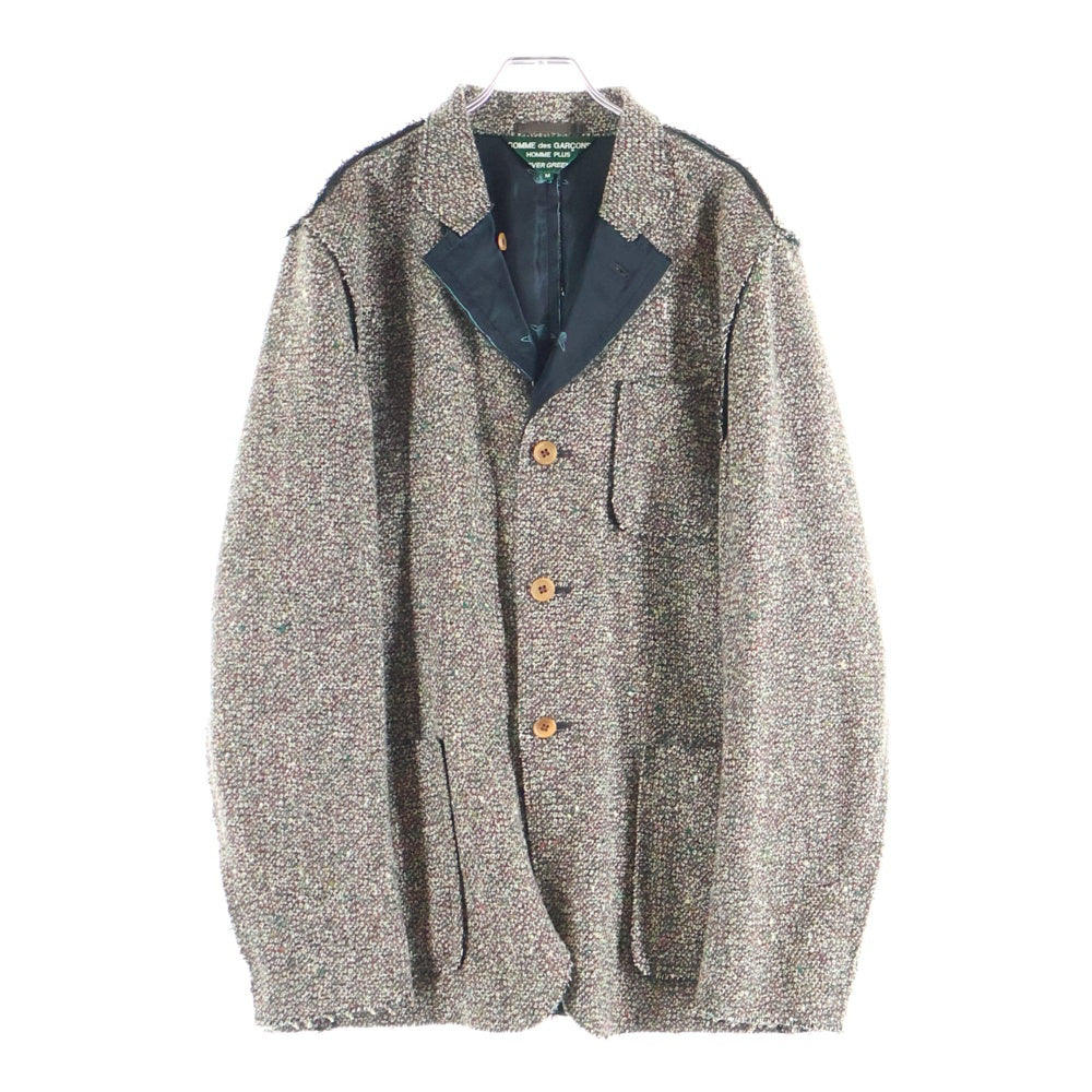 COMME des GARCONS HOMME PLUS(コムデギャルソンオムプリュス) 00s EVER GREEN Inside out Tweed Jacket PTーJ201 AD2007 エバーグリーン インサイドアウト ツイード ジャケット ブラウン