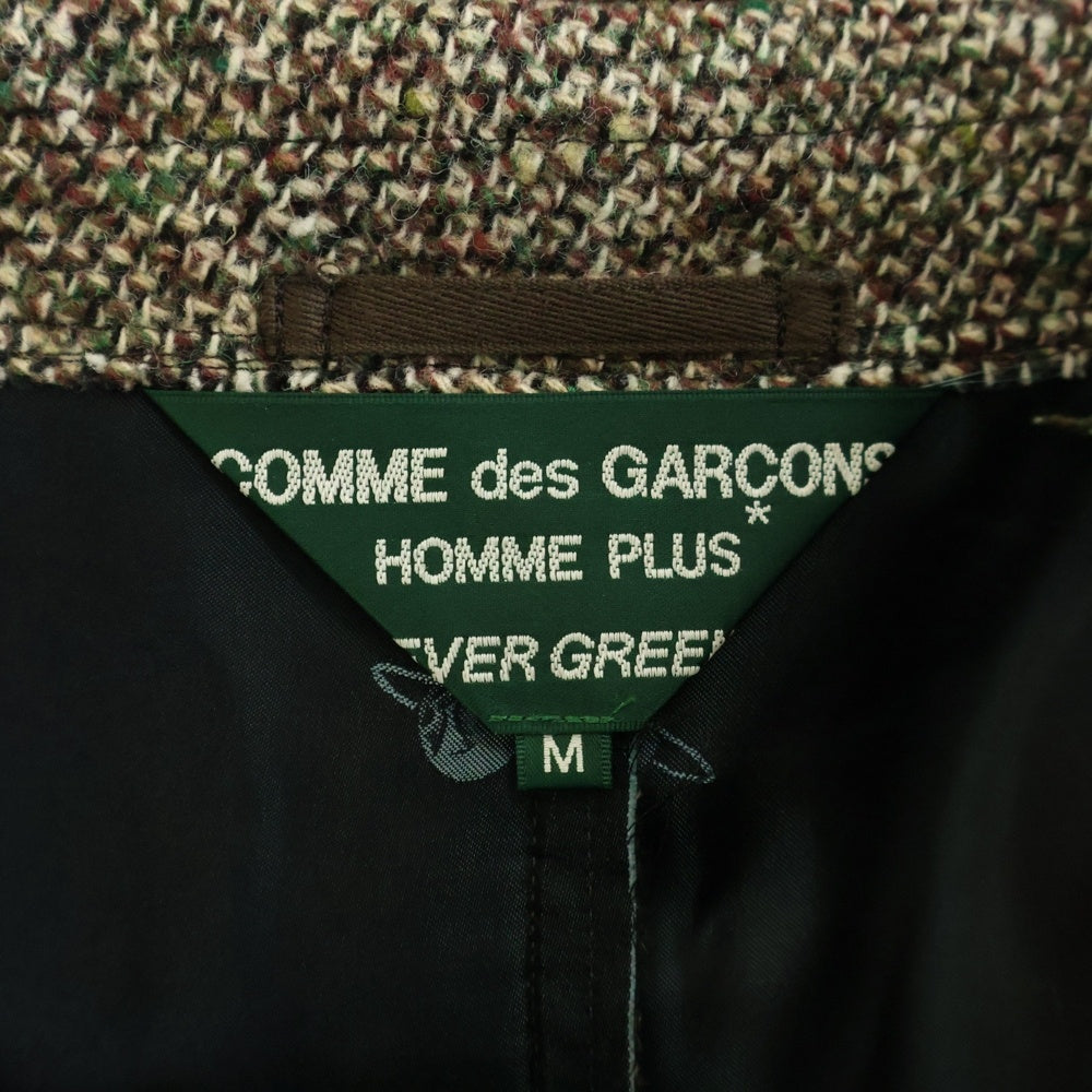 COMME des GARCONS HOMME PLUS(コムデギャルソンオムプリュス) 00s EVER GREEN Inside out Tweed Jacket PTーJ201 AD2007 エバーグリーン インサイドアウト ツイード ジャケット ブラウン