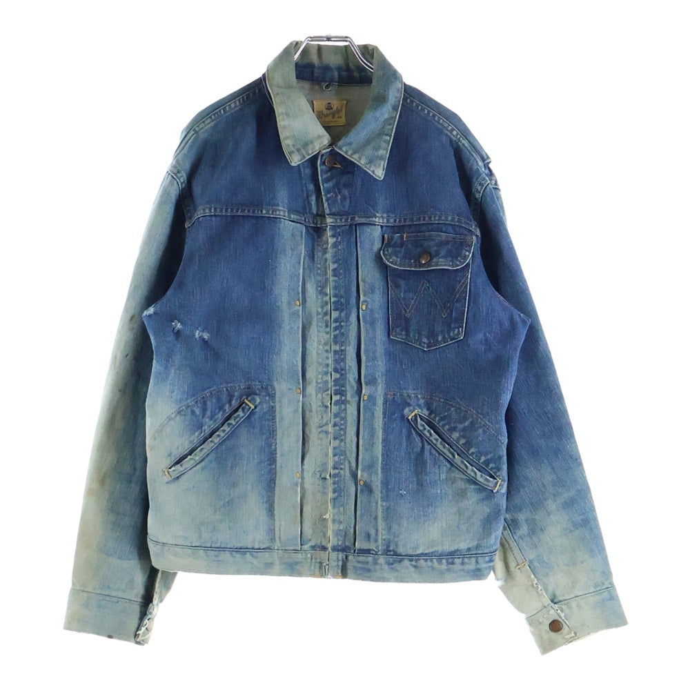 Wrangler(ラングラー) 60s Vintage BLUE BELL 11MJZ 縦ベル SCOVILL GRIPPER ZIPPER デニム ジャケット インディゴ