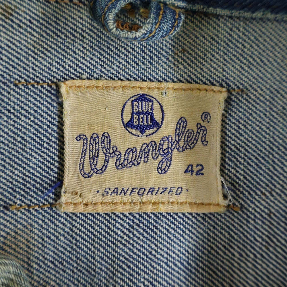 Wrangler(ラングラー) 60s Vintage BLUE BELL 11MJZ 縦ベル SCOVILL GRIPPER ZIPPER デニム ジャケット インディゴ