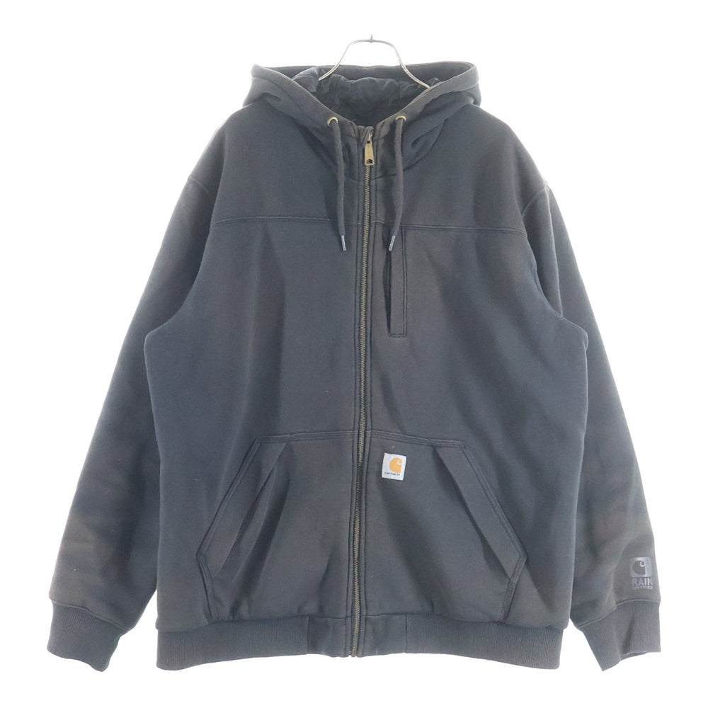 CARHARTT(カーハート) Rain Defender レインディフェンダー 裏地キルティングジップアップ パーカー フーディー ブラック