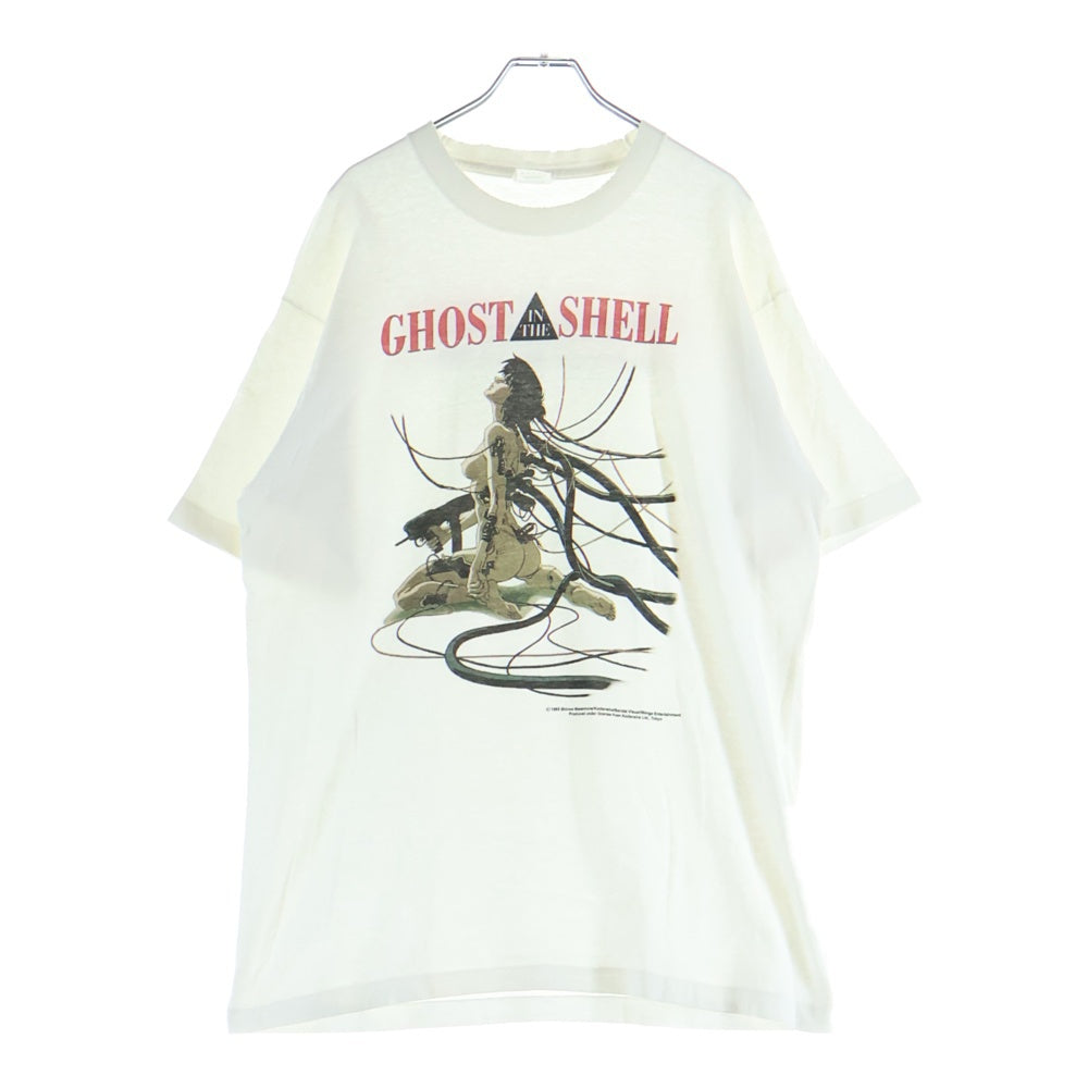 VINTAGE(ヴィンテージ) 90s GHOST IN THE SHELL 1995 PEOPLE LOVE MACHINES IN 2029 A.D. 攻殻機動隊 両面プリント 半袖Tシャツ カットソー ホワイト