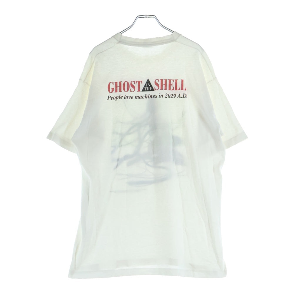 VINTAGE(ヴィンテージ) 90s GHOST IN THE SHELL 1995 PEOPLE LOVE MACHINES IN 2029 A.D. 攻殻機動隊 両面プリント 半袖Tシャツ カットソー ホワイト
