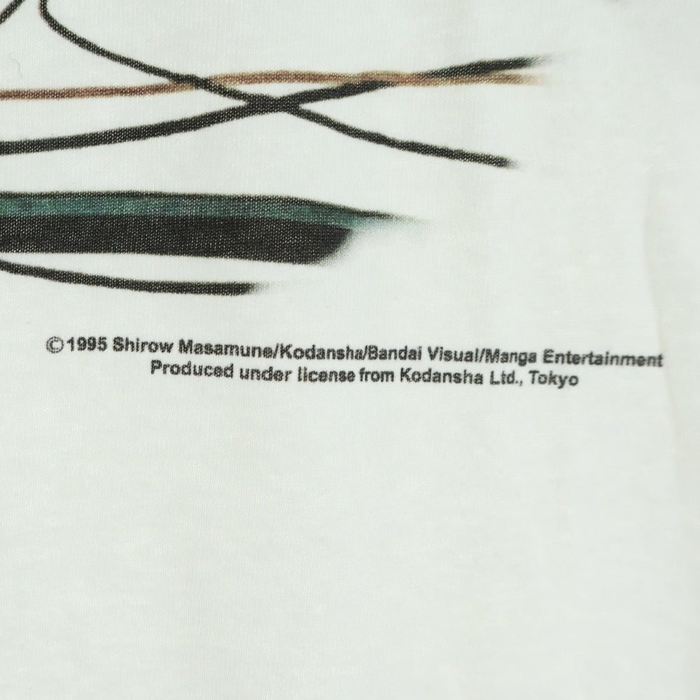 VINTAGE(ヴィンテージ) 90s GHOST IN THE SHELL 1995 PEOPLE LOVE MACHINES IN 2029 A.D. 攻殻機動隊 両面プリント 半袖Tシャツ カットソー ホワイト