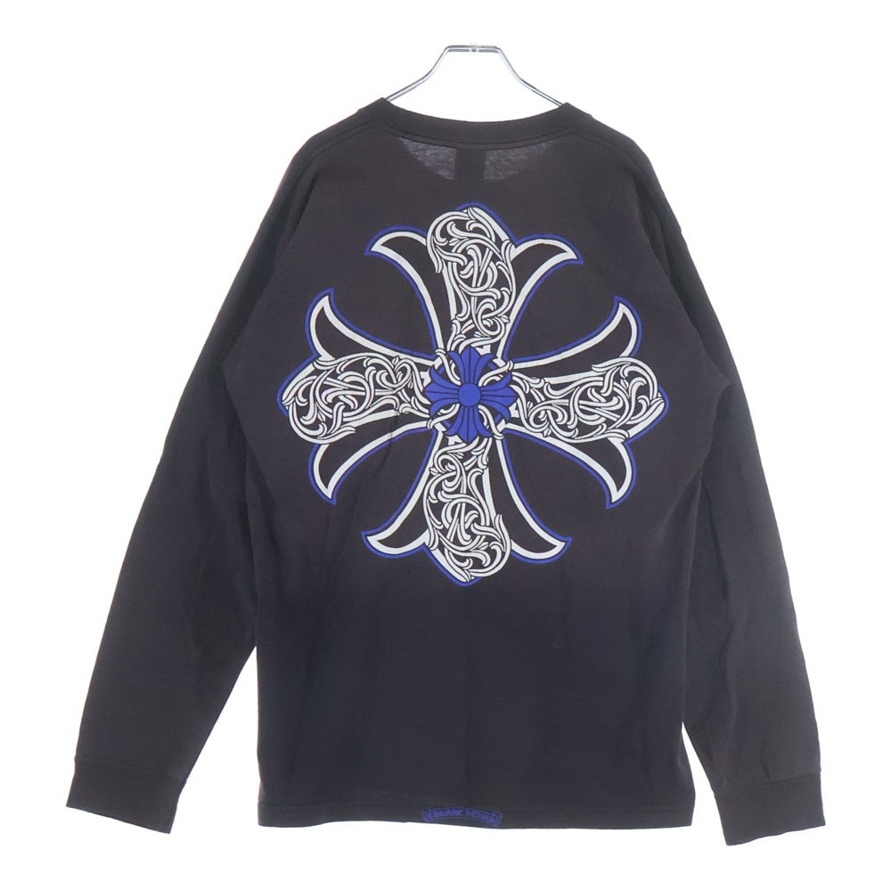 CHROME HEARTS(クロムハーツ) OLD CH PLS 胸ポケット クルーネック長袖Tシャツ ブラック