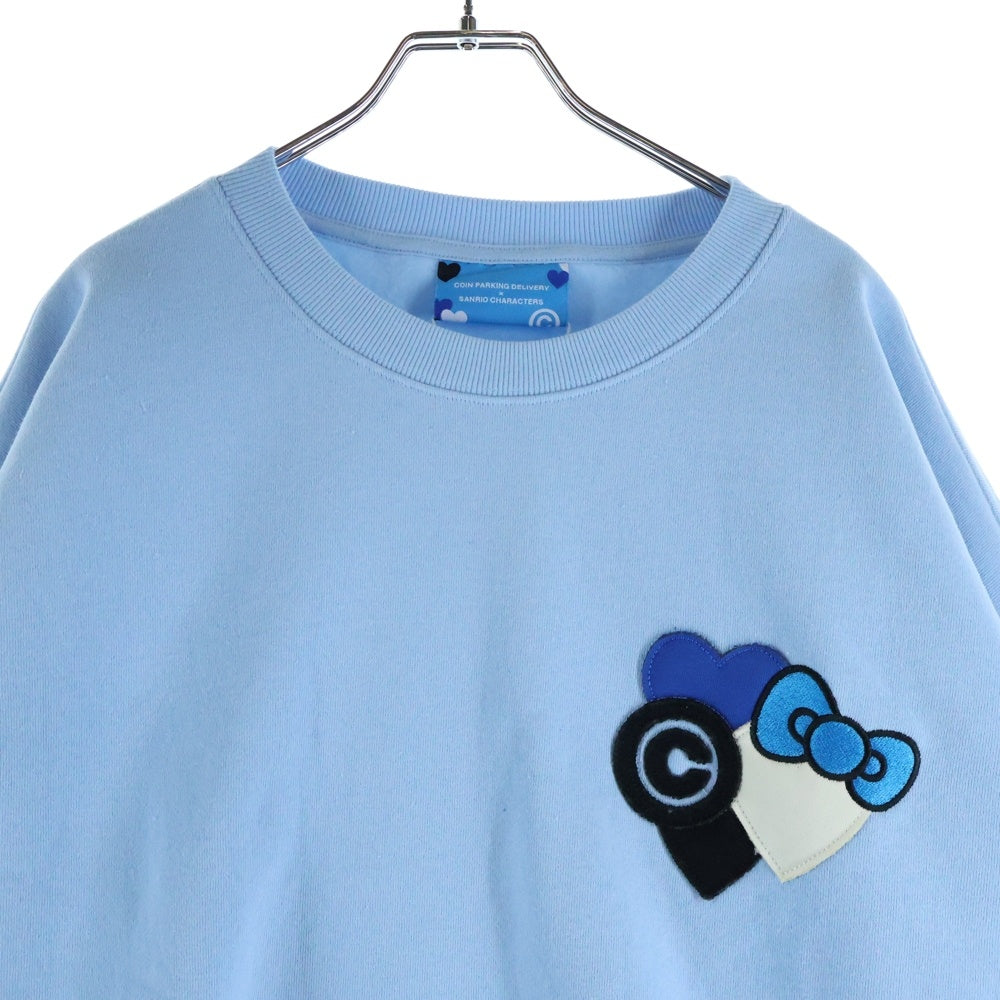 COIN PARKING DELIVERY(コインパーキングデリバリー) ×SANRIO CHARACTERS SWEAT SHIRT CPDSC-KT14 ×サンリオキャラクターズ クルーネック長袖スウェットトレーナー ブルー