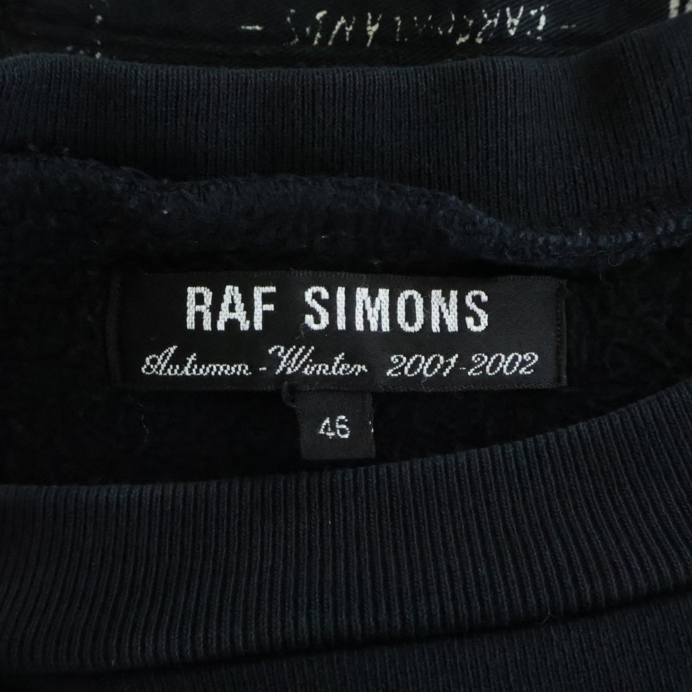 RAF SIMONS(ラフシモンズ) 01AW Archive Riot Riot Riot Patch Work Sweat ライオット期 パッチワーク スウェット ブラック