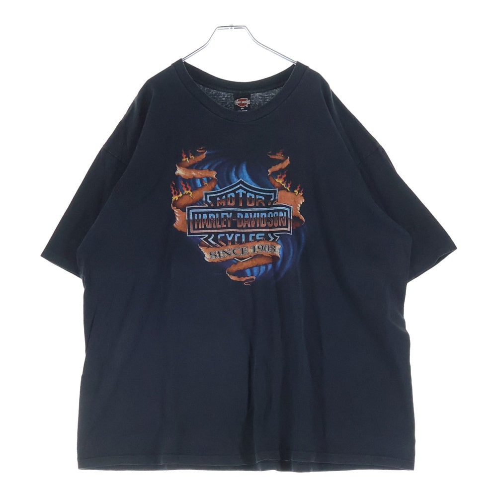 HARLEY DAVIDSON(ハーレーダビッドソン) 90s VINTAGE 1995 EMBLEM S/S TEE 両面プリント 半袖Tシャツ カットソー ブラック