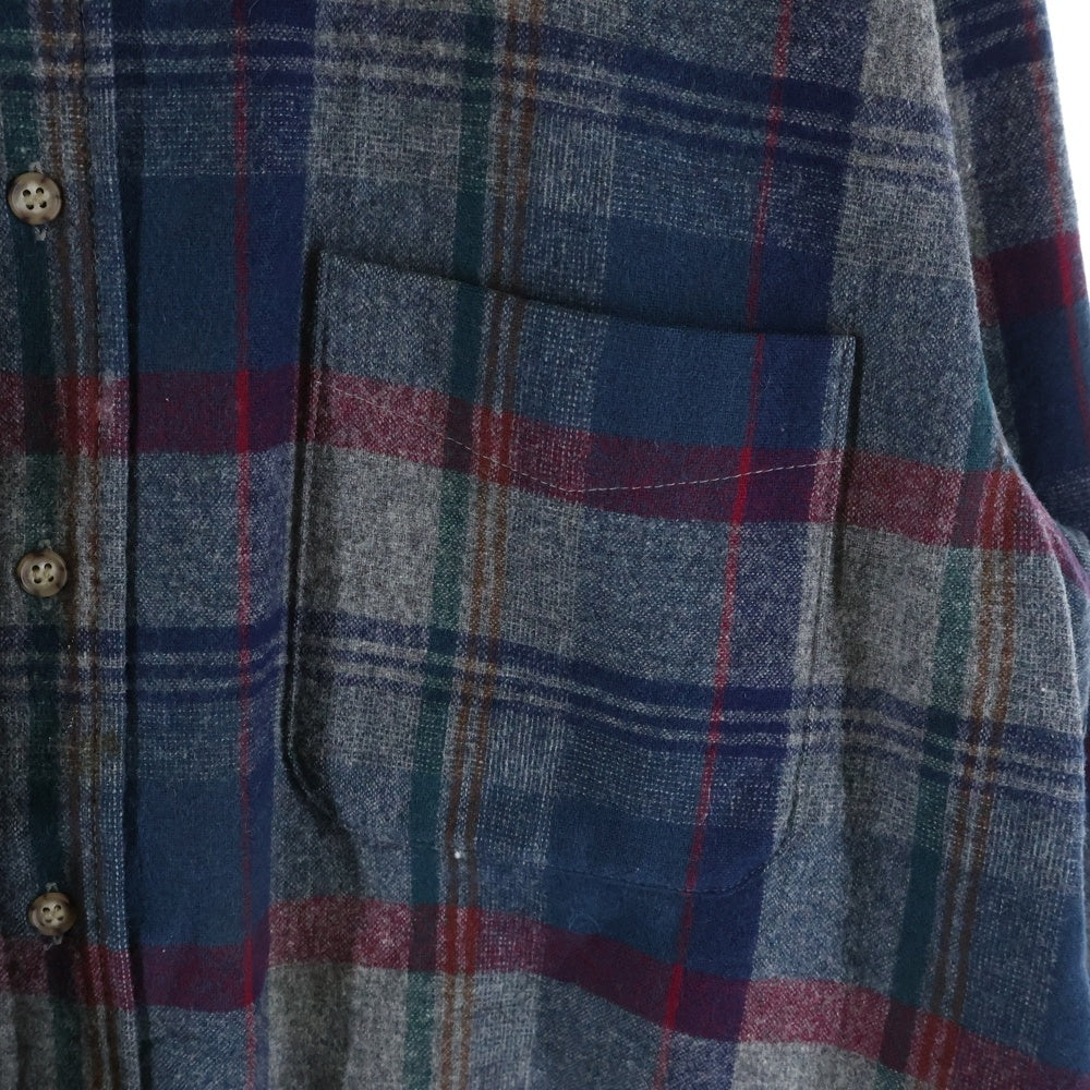 PENDLETON(ペンドルトン) 80s VINTAGE ウール ウエスタンシャツ チェック 長袖シャツ USA製 マルチカラー