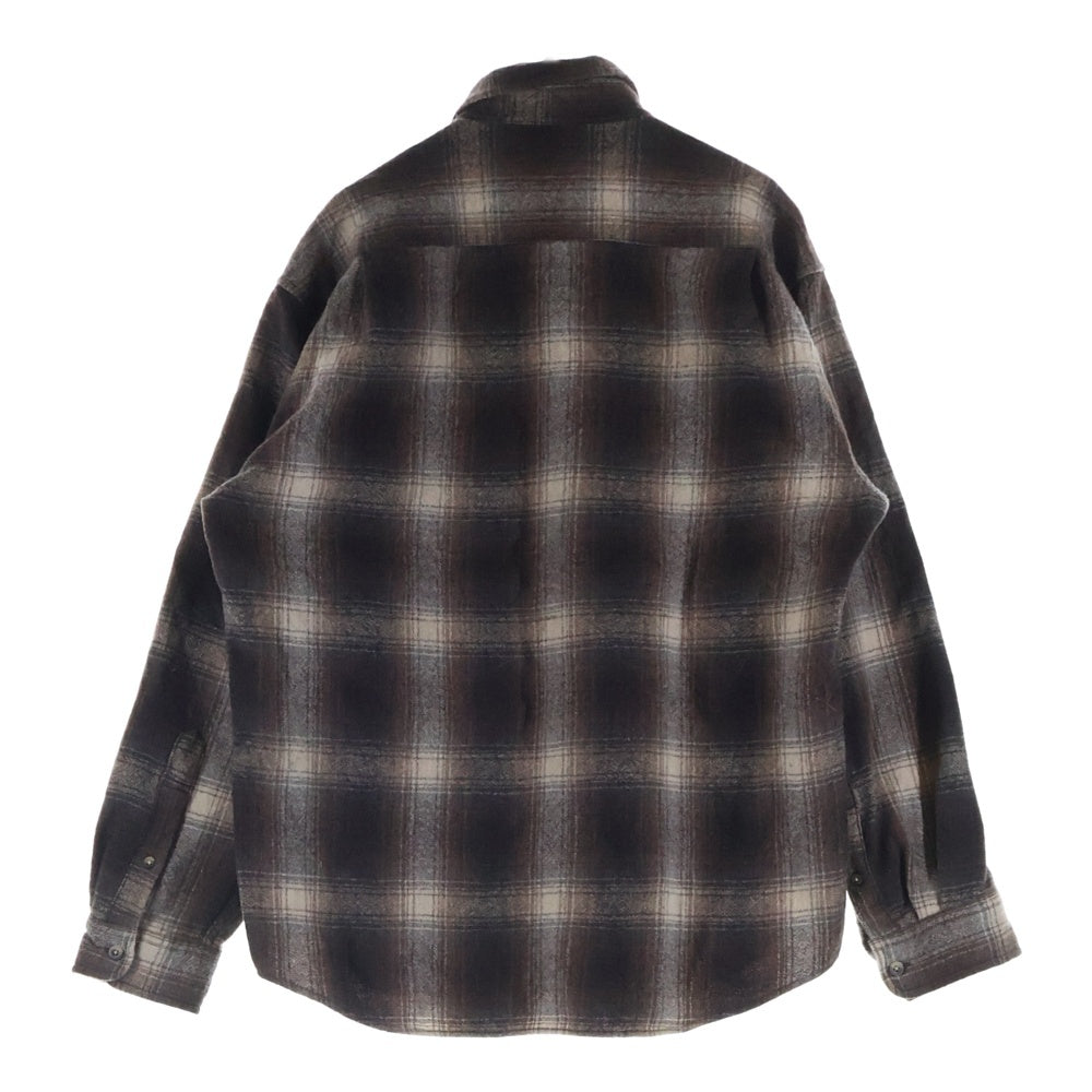 PENDLETON(ペンドルトン) VINTAGE ウール 長袖シャツ チェック ボタンダウン ブラウン×ホワイト