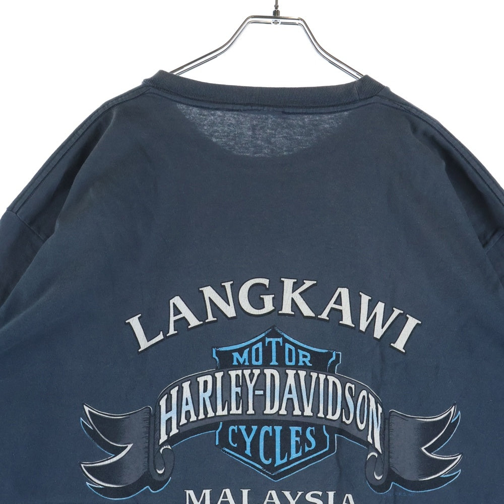 HARLEY DAVIDSON(ハーレーダビッドソン) 90s VINTAGE 1996 WILWAUKEE SOUND MACHINE 両面プリント 半袖Tシャツ カットソー ブルー