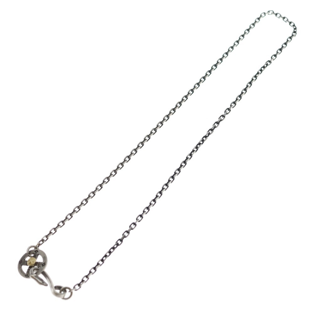 goro's(ゴローズ) メタル付きホイール 細角チェーン ネックレスチェーン シルバー/ゴールド