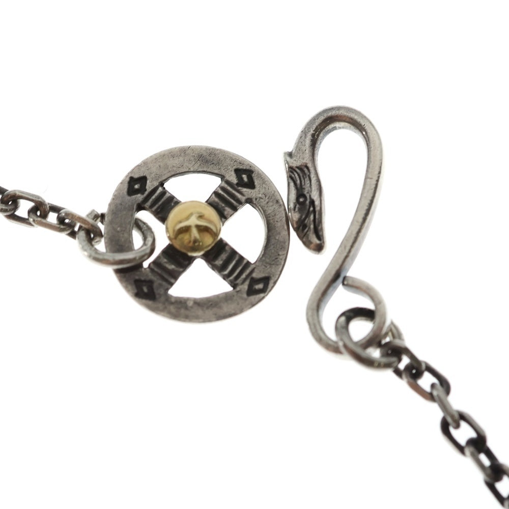 goro's(ゴローズ) メタル付きホイール 細角チェーン ネックレスチェーン シルバー/ゴールド