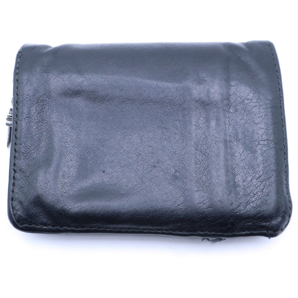 CHROME HEARTS(クロムハーツ) JOEY WALLET ジョーイ 二つ折りレザーウォレット 財布 ダガージップ ブラック