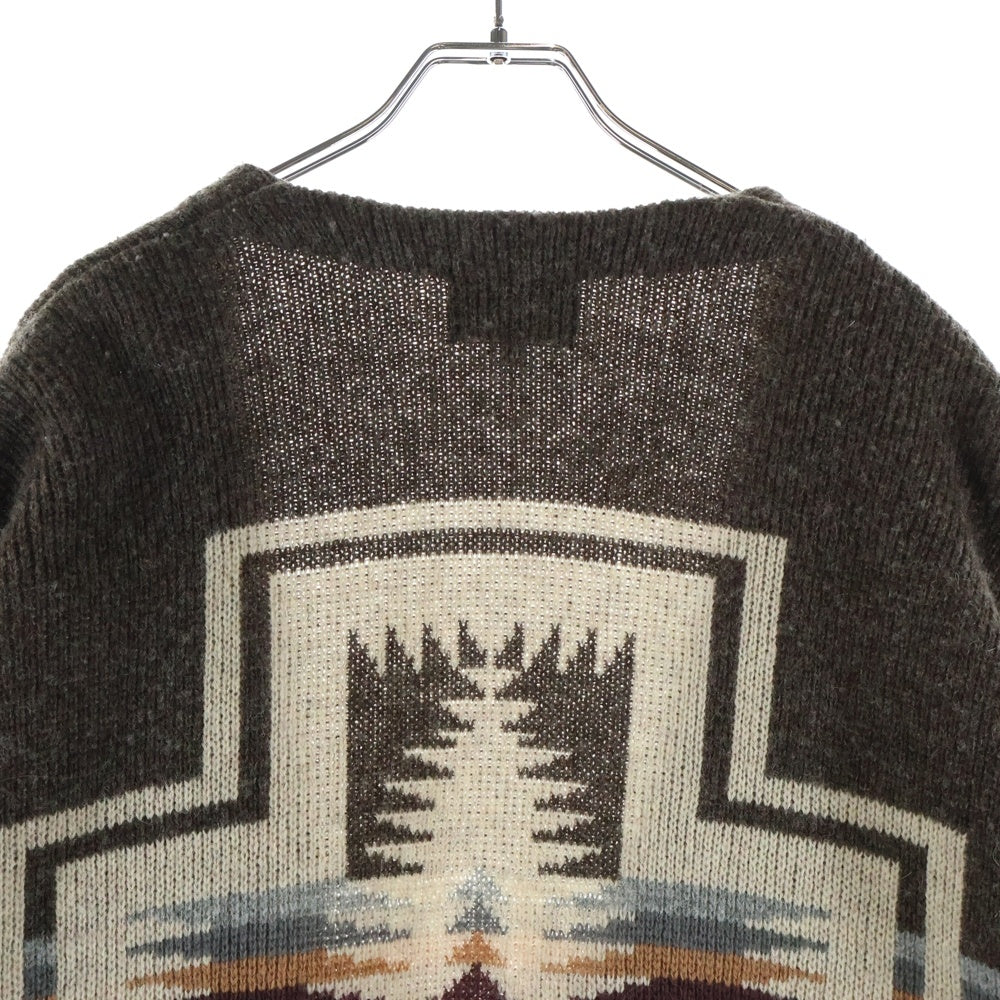 PENDLETON(ペンドルトン) ネイティブ柄 ボタンレス カーディガン ブラウン