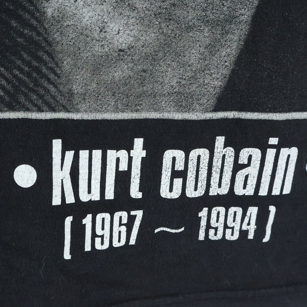 VINTAGE(ヴィンテージ) 90s NIRVANA KURT COBAIN MEMORIAL EURO ニルヴァーナ カートコバーン メモリアル Tシャツ 半袖カットソー ブラック