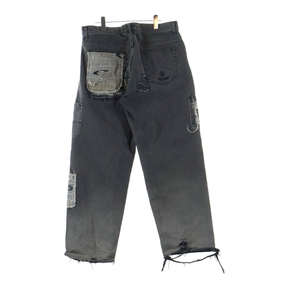 SUPREME(シュプリーム) 23AW ×Blackmeans Mended Loose Fit Jean ブラックミーンズ メンド ルース フィット ジーンズ デニムパンツ ブラック