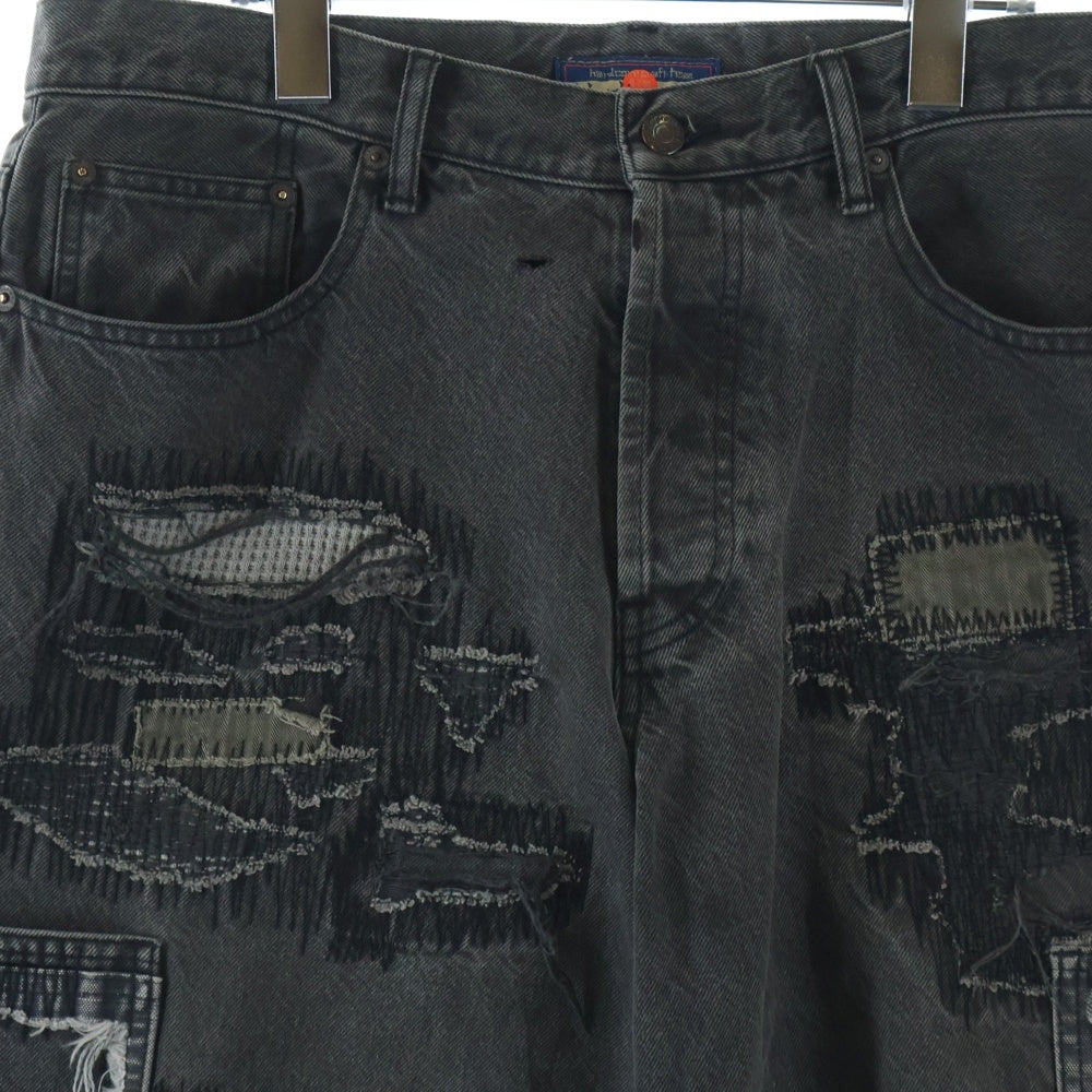 SUPREME(シュプリーム) 23AW ×Blackmeans Mended Loose Fit Jean ブラックミーンズ メンド ルース フィット ジーンズ デニムパンツ ブラック