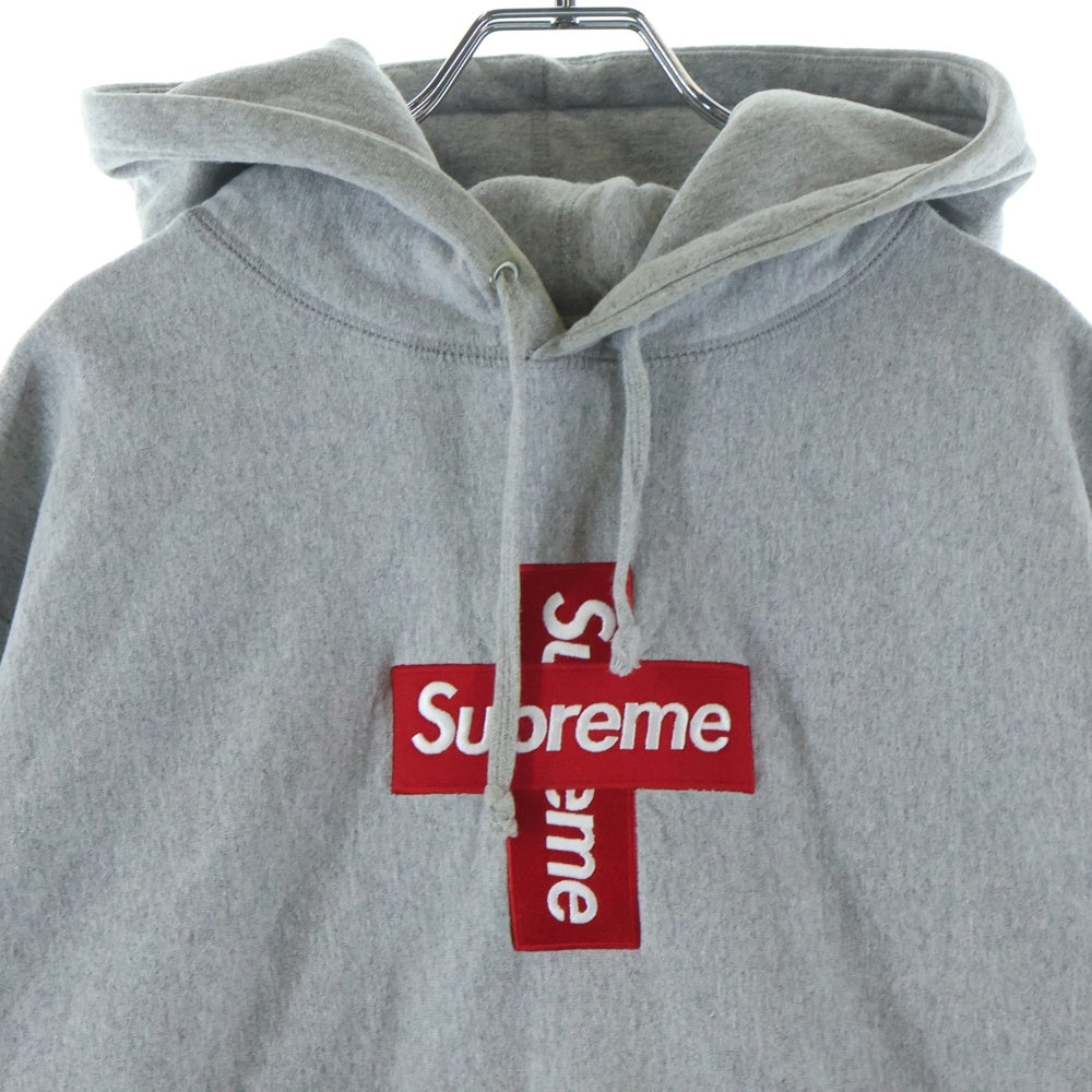 SUPREME(シュプリーム) 20AW Cross Box Logo Hooded Sweatshirt クロス ボックス ロゴ フーデッド スウェットシャツ プルオーバーパーカー グレー