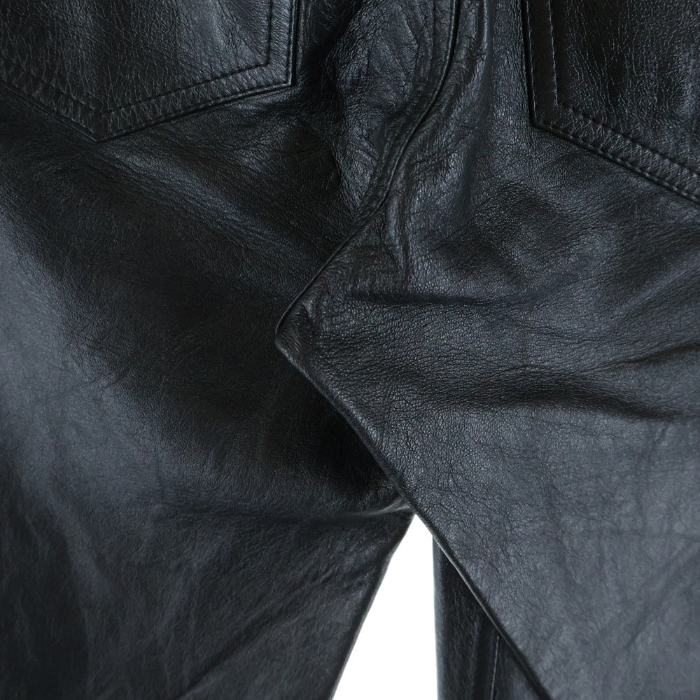 CELINE(セリーヌ) Lamb Leather Pants ラムレザーパンツ レザー ブラック 2G327280D